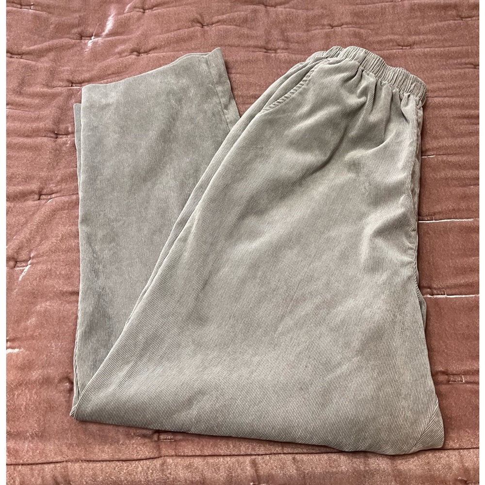 Ladies Light Gray Corduroy Pants
